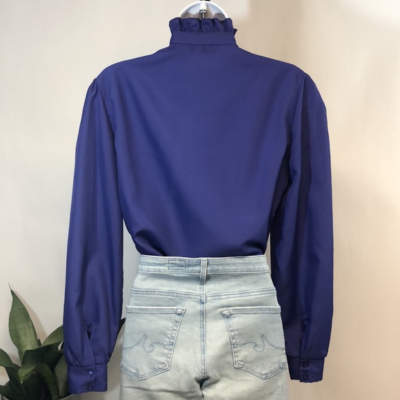Women’s Vintage Judy Bond Purple Blouse - Picture 13 of 14
